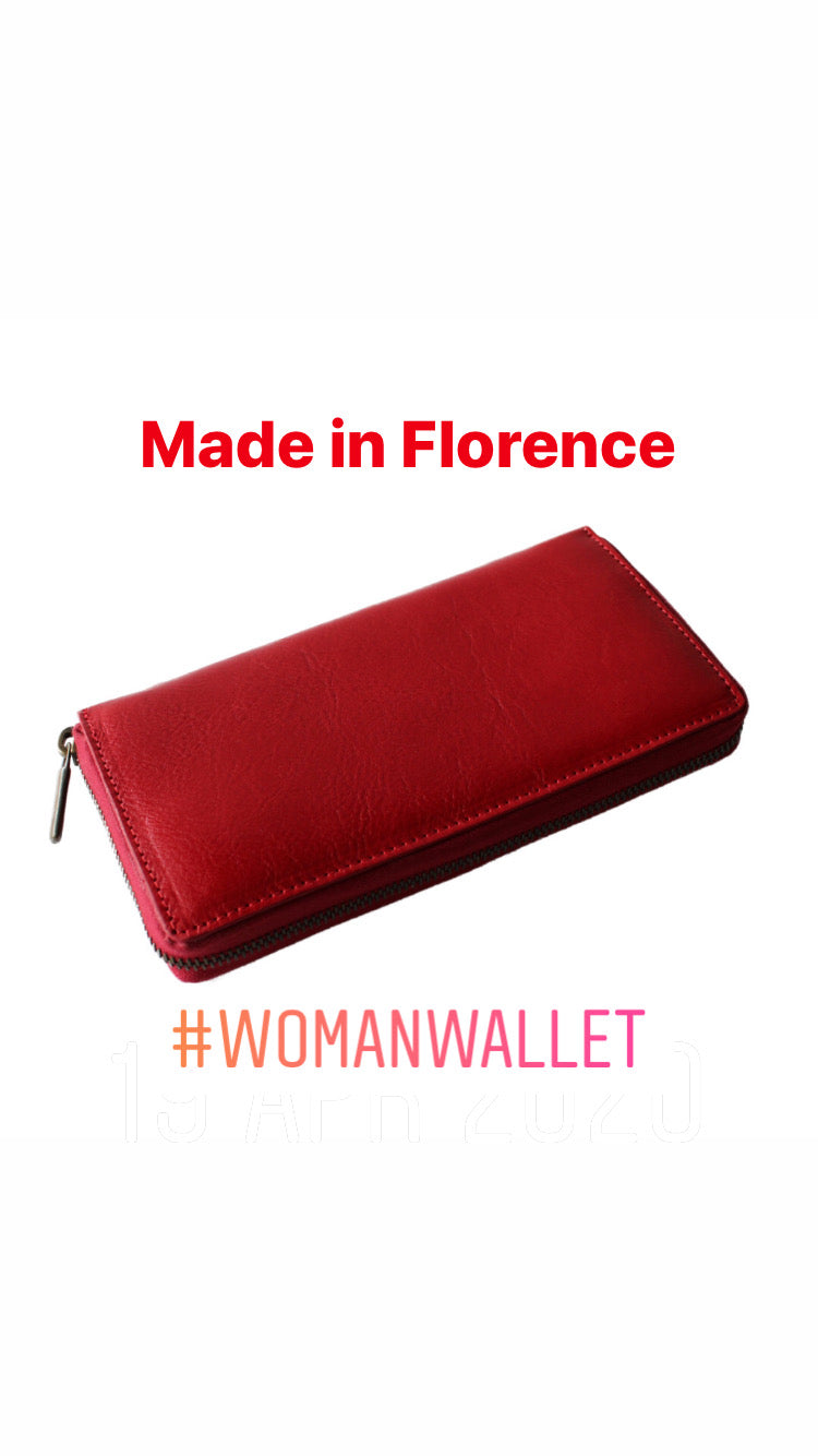 Leather woman wallet; portafoglio da donna in pelle