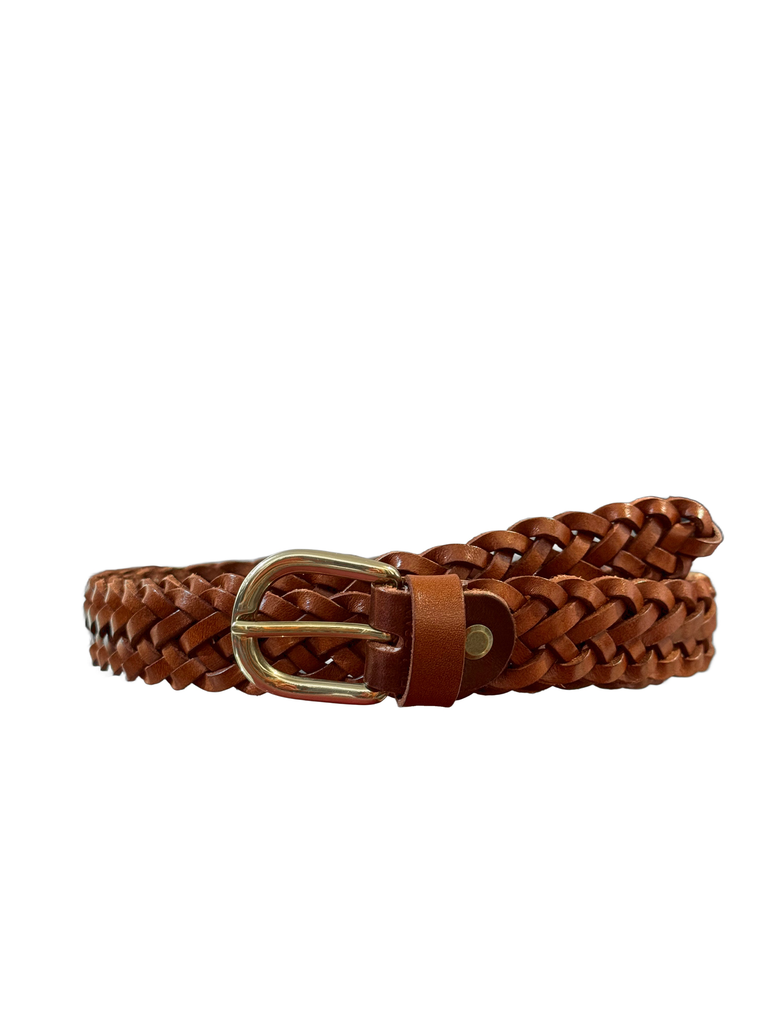 Belt Ø25 Braided Cognac