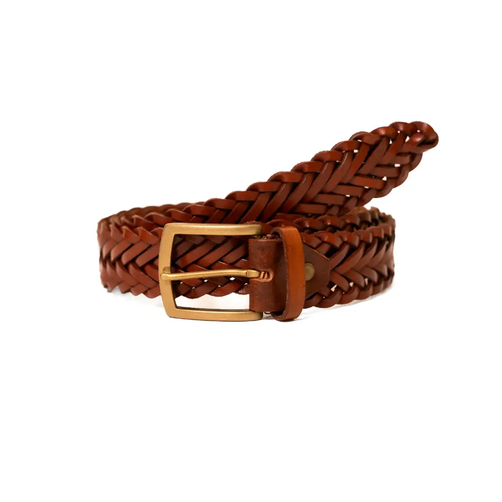 Belt Ø35 Braided Cognac